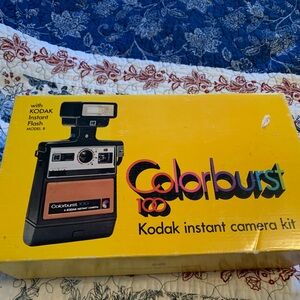 Color burst Kodak instant camera with flash